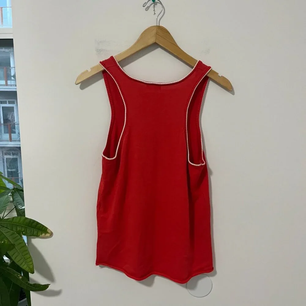 Bel Air Red Varsity Style Jersey Tank Size T2/Medium - Picture 6 of 6